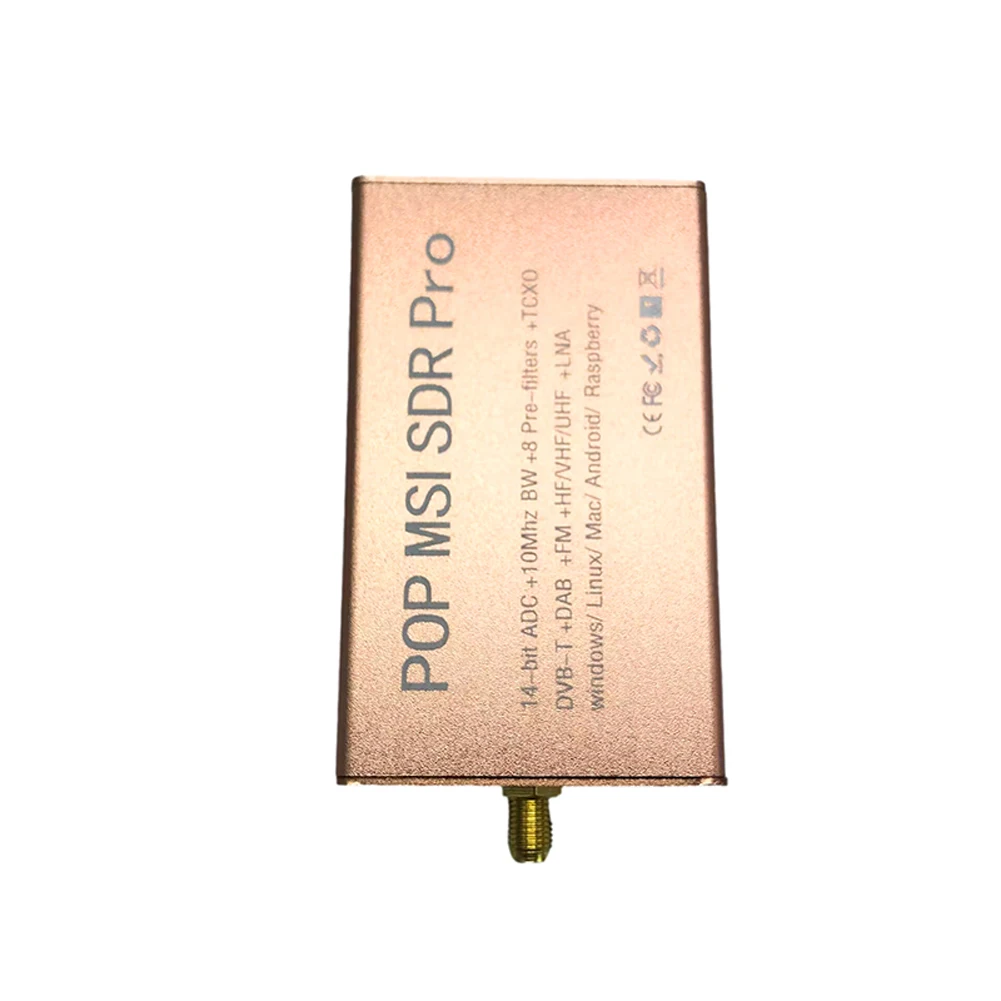 POP MSI SDR Pro Portable SDR Receiver 10KHz-2GHz Wideband Radio SDR Receiver 14Bit Compatible with SDRplay Driver & Software