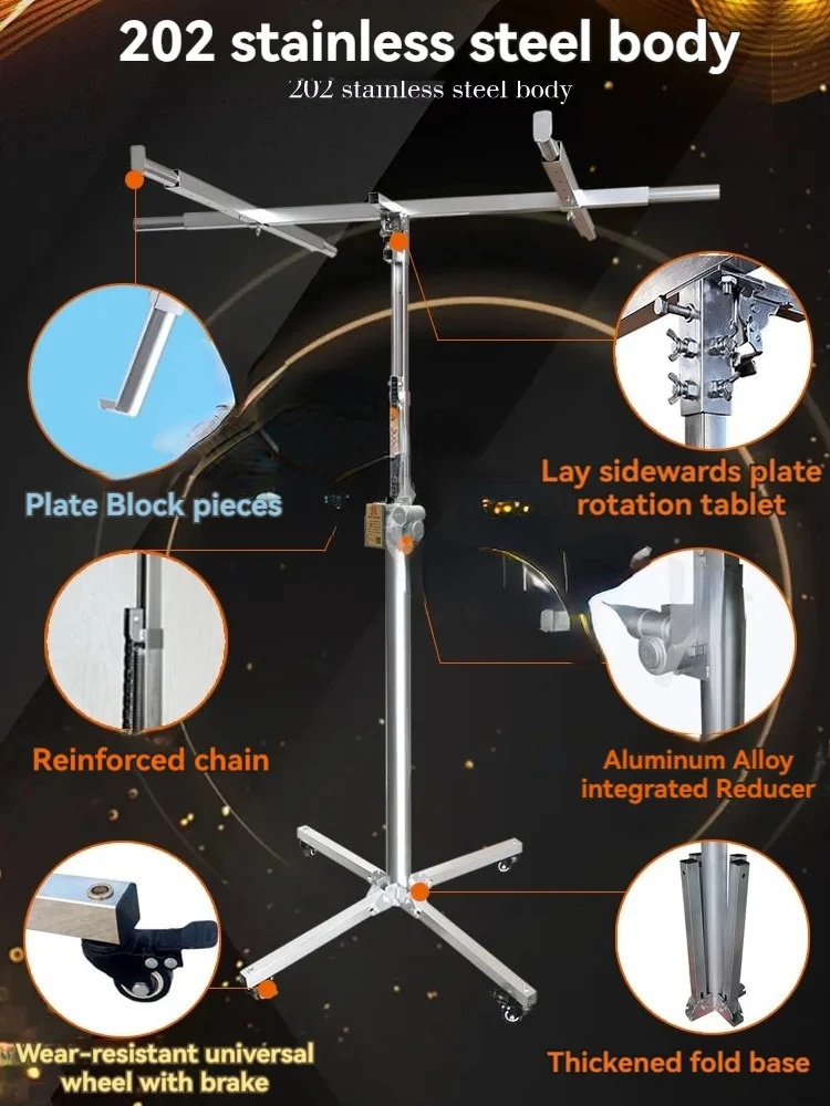 4.1m Electric Manual 3-in-1 Multi-function Gypsum Board Lift Ceiling Artifact Woodworking Decoration Stainless Steel Tool