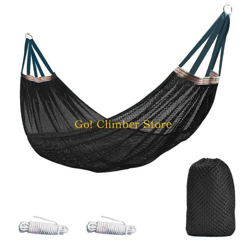 Q84C Trip Ready Suspended Rest Bed with Open-Weave Ice Silk Body, Carry Case, 2-Piece Hanging Set, for Porch and Yard Use