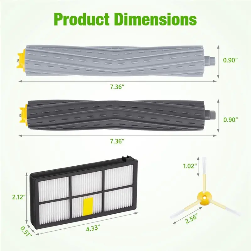AEE6-Replacement Parts For Irobot Roomba 800 900 Series 960 980 890 805 880 Roomba Accessories, Filters, Brushs Replacement
