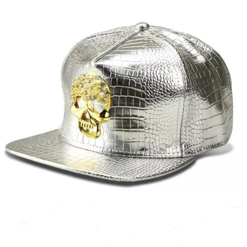 Doitbest Metal Brand male Baseball Cap hip-hop cap leather Skull Dollar Europe female Snapback Hats gorras for Men Women