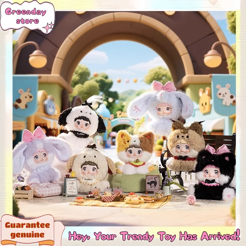 

Genuine Nommi Sitting Zoo Series Plush Blind Box Trendy Play Kawaii Bag Pendant Mystery Box Nommi V10 Girl Birthday Kids Gift