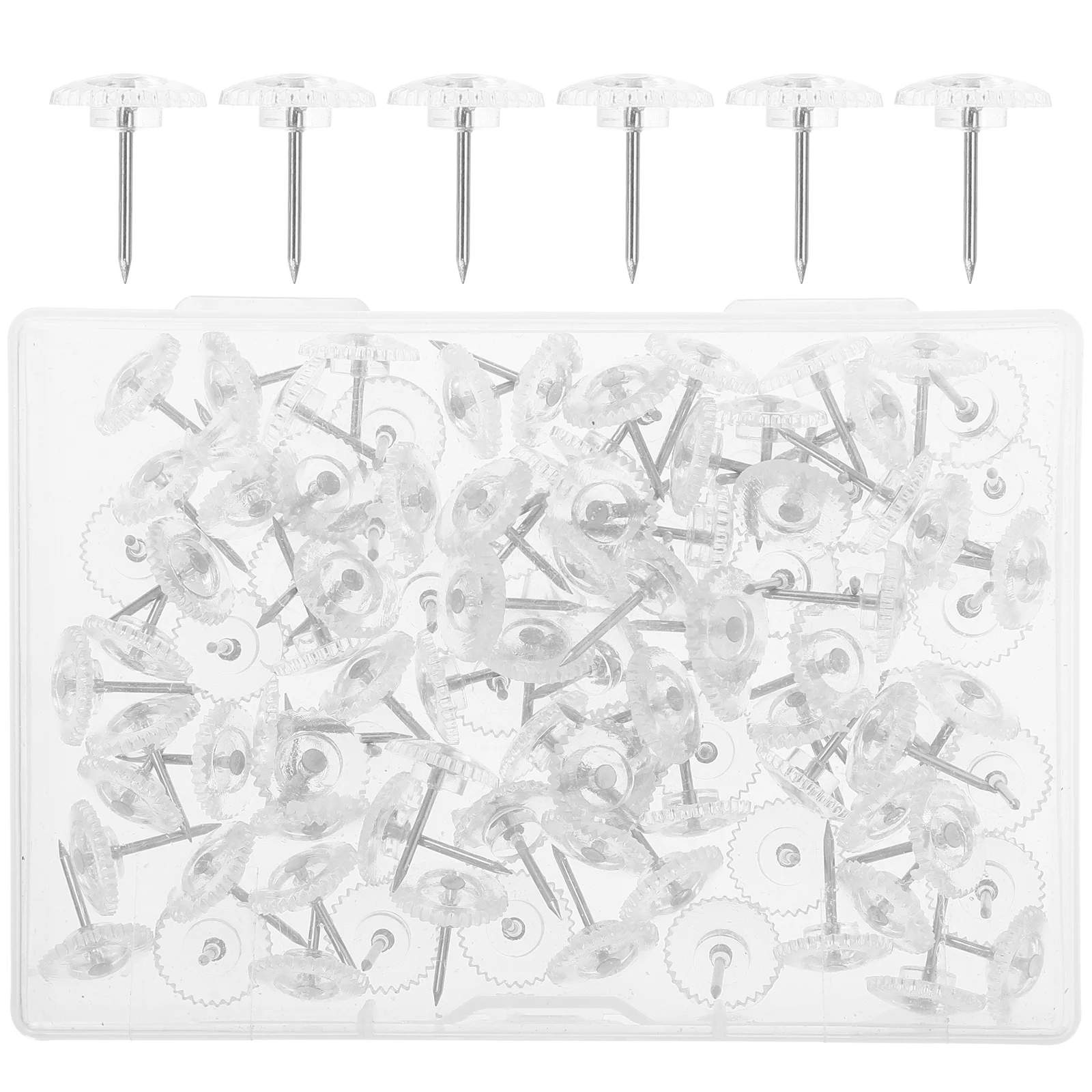 2 cajas de chinchetas de diseño Simple, chinchetas transparentes para actividades artísticas y artesanales, tablero de corcho, decoración de pared, accesorios para boletos pequeños