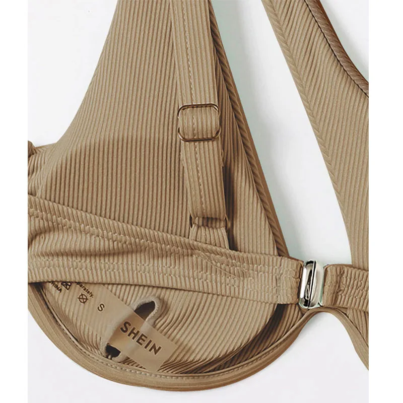 Maillot de bain asymétrique épaule dénudée, Sexy, découpé, pour femmes, ensemble deux pièces, Push Up, pour la plage, 2023