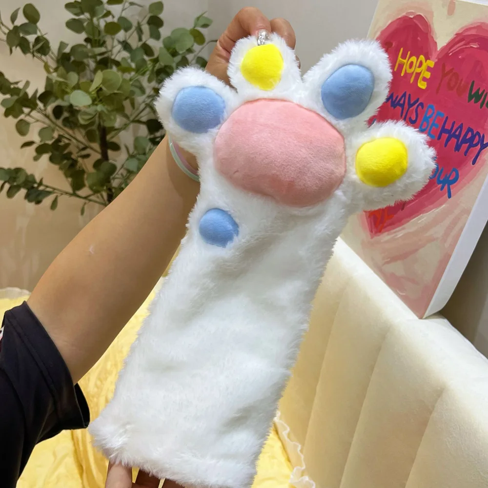 Children's warm gloves Cute plush soft claw gloves Children's cosplay gloves Children's cartoon cute cat paws prop fun toys