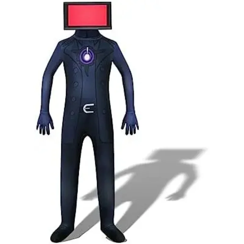 Costume de Cosplay de Toilette de Skibidi pour Enfant, Combinaison de ixd'Halloween avec Caméra de Télévision pour Homme, Dop Yes Yes