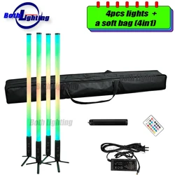 Bothlighting 4pcs with a bag Wireless Battery Pixel led Tube 360 Degree Led Titan dmx Tube Dj Light Full Color Wireless DMX IR