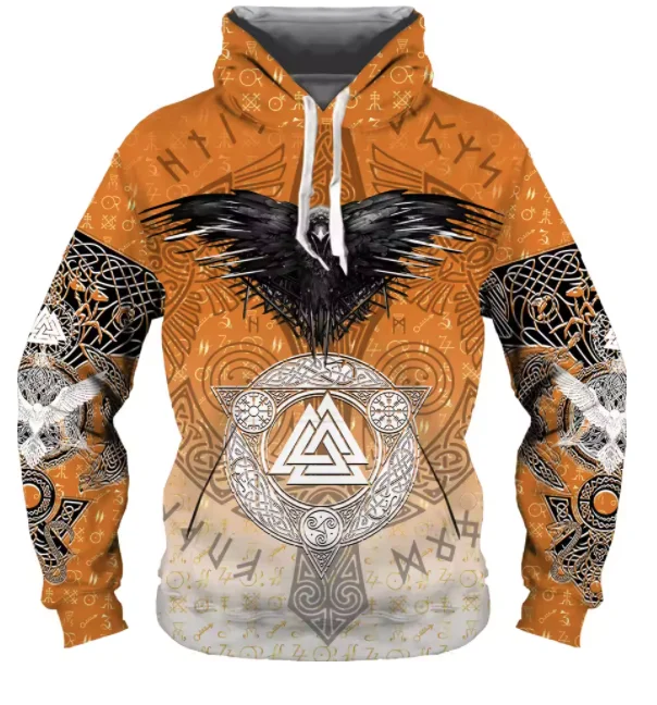 Fashion Viking 3D Print Hoodie Men Women Hoodies Streetwear Oversized Pullovers Hooded Sweatshirts Male Tops Clothing