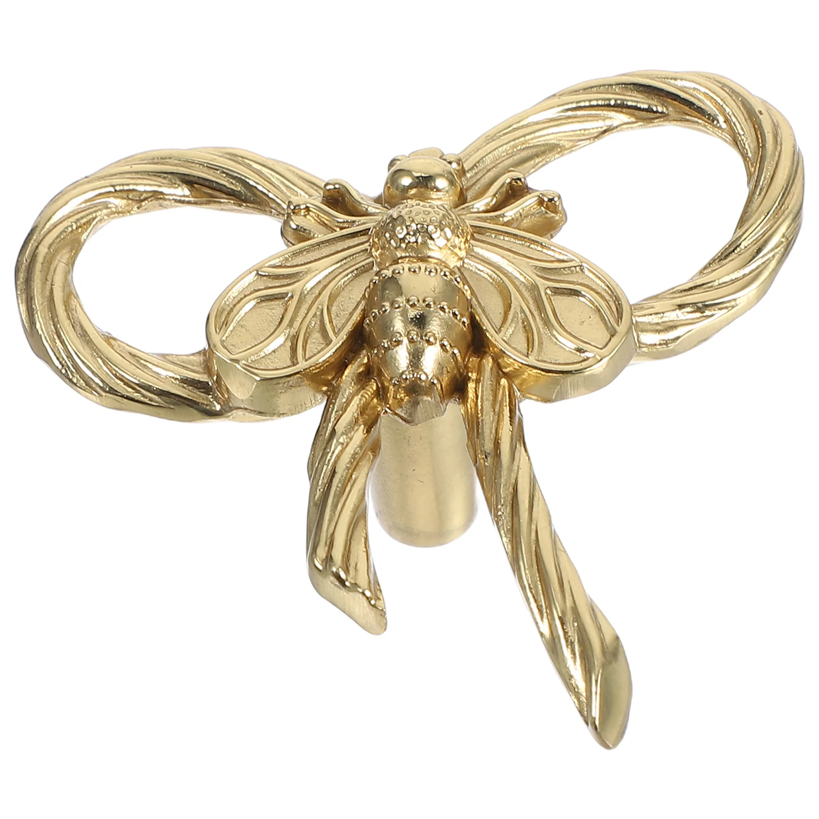 

Brass Single-Hole Bow Cabinet Handle Decorative Drawer Pull for Dressers Wardrobes Storage Nightstands Vintage Style