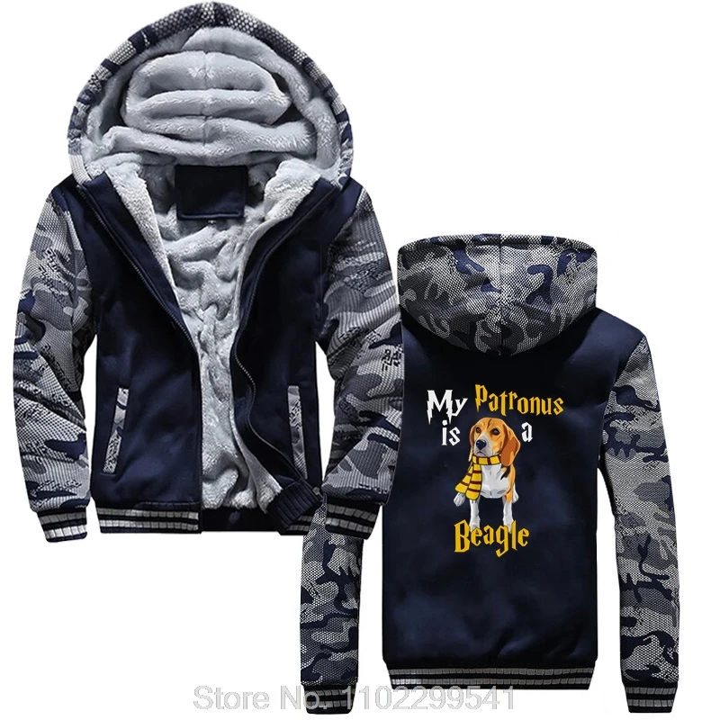 

New Brand My Patronus Is A Golden Retriever Hoodie Men Hoody Cotton Jacket Zip Up Hoodies Funny Winter Coats Hip Hop Streetwear