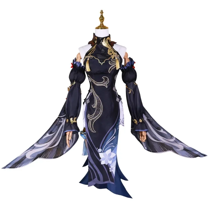 Shen He Cosplay Costume Frostflower Dew Dress Genshin Impact Lantern Rite Shenhe New Cosplay Outfits Costume Uniforms