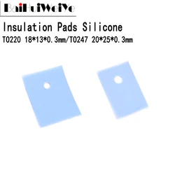 100Pcs Large TO-247 TO-220 TO-3P Silicone Sheet Insulation Pads Sheet Strip Silicone Insulation Film New Good Quality
