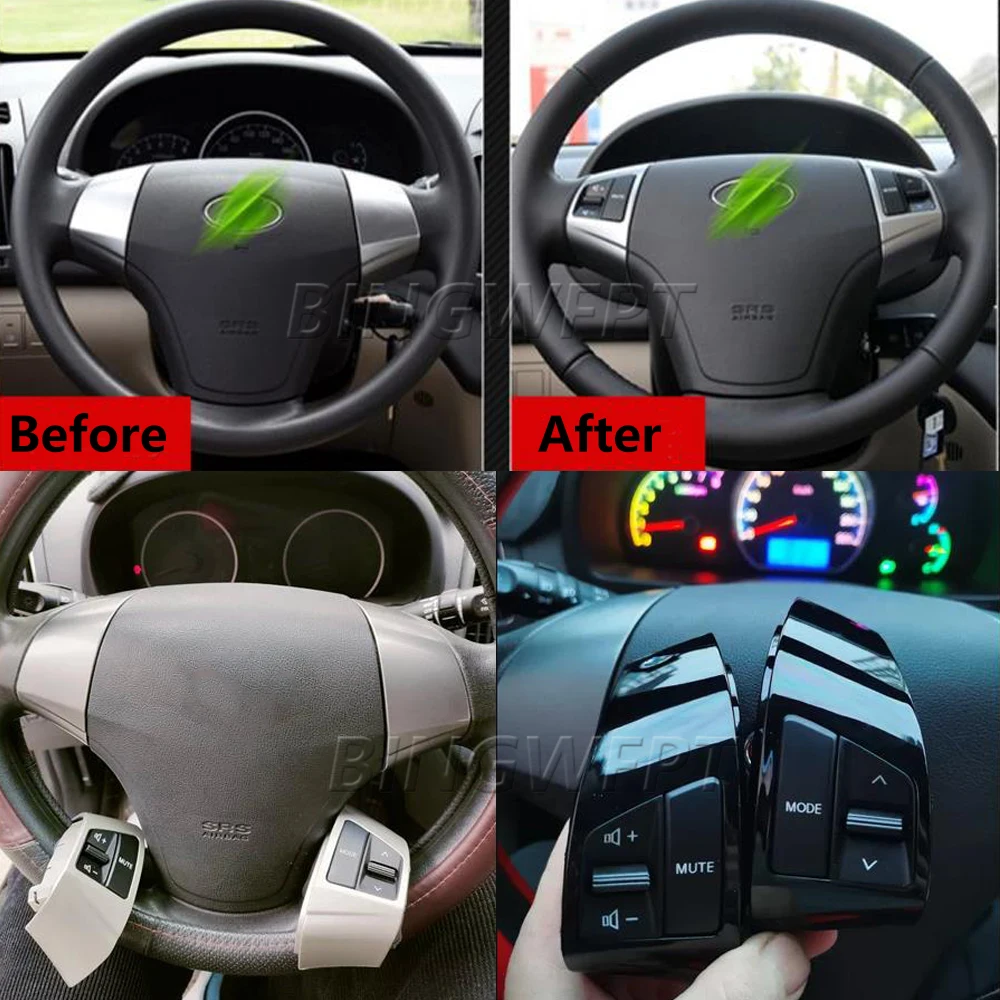 BINGWFPT Multifunction Steering Wheel Remote Control Button 96700-2H500 96700-2H510 For Hyundai Elantra HD 2008 2009 2010 2011