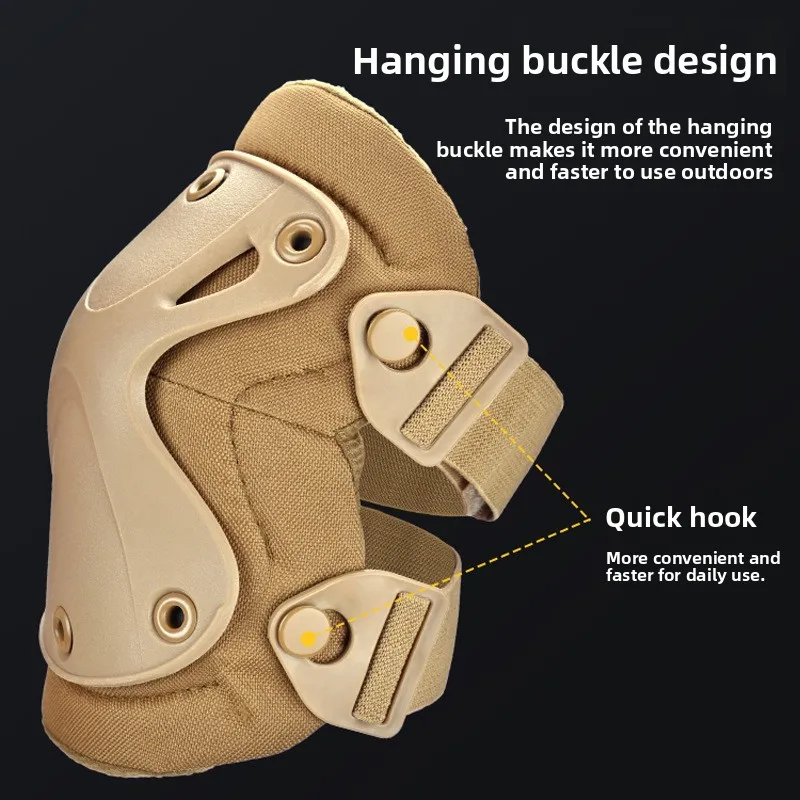 Tactical Knee Pads and Elbow Pads, Outdoor Male Military Fan Version, Kneeling and Crawling Training Equipment