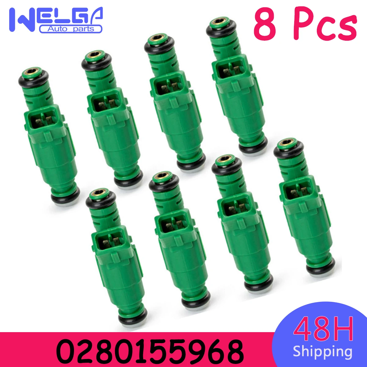 

Car Accessories 8Pcs Fuel Injector 0280155968 9202100 M-9593-F302 For Chevrolet Camaro Corvette Linghtning Pontiac Mustang BMW