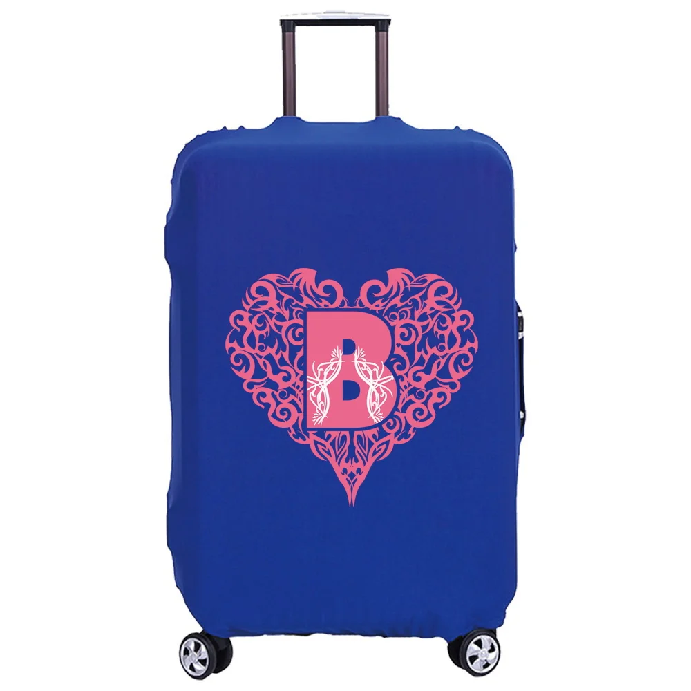 Travel Luggage Cover for 18-32 Inch Trolley Case Blue Suitcase Case Elastic Dust Cover Love Letter Series Traveling Accessories