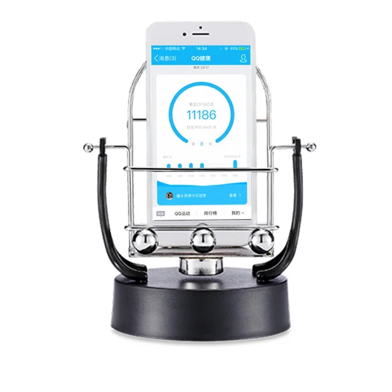 Phone Swing Device Automatic Wiggle Electronic Motion Machine Rotary Swing Motion Mobile Phone Holder For Count Steps GD