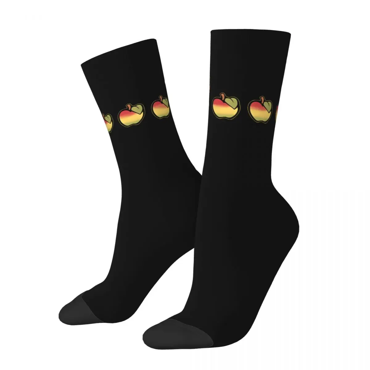 Vintage Wumpa Fruit Lunch Men's compression Socks Unisex Crash Bandicoot Game Harajuku Pattern Printed Novelty Crew Sock