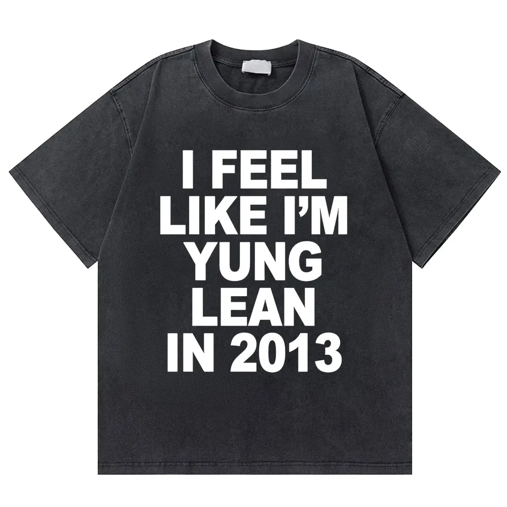 Washed Vintage Rapper Yung Lean Starz Album Cover Graphic T Shirt Men Women Hip Hop Fashion T-shirt Male Casual Cotton T-shirts