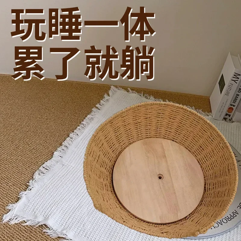 Cat litter cat climbing frame accessories sisal hand-woven wear-resistant and breathable without crumbs, universal pet cat