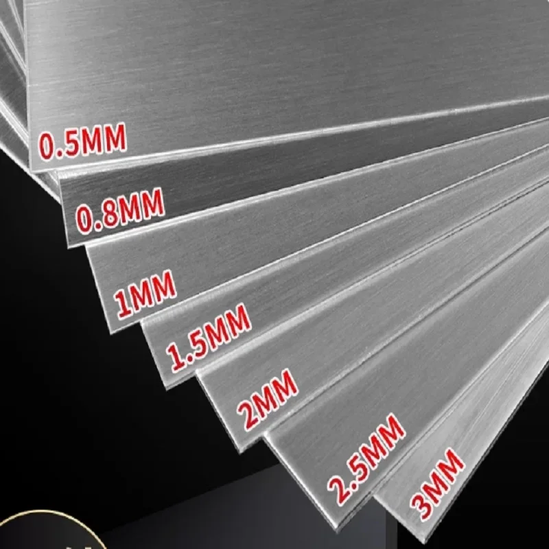 304 Stainless Steel Plate Thick 0.1/0.15/0.2/0.3/0.4/0.5/ 0.8/1/1.5/2/3/4mm Steel Sheet Square Plate DIY Handmade Raw Material