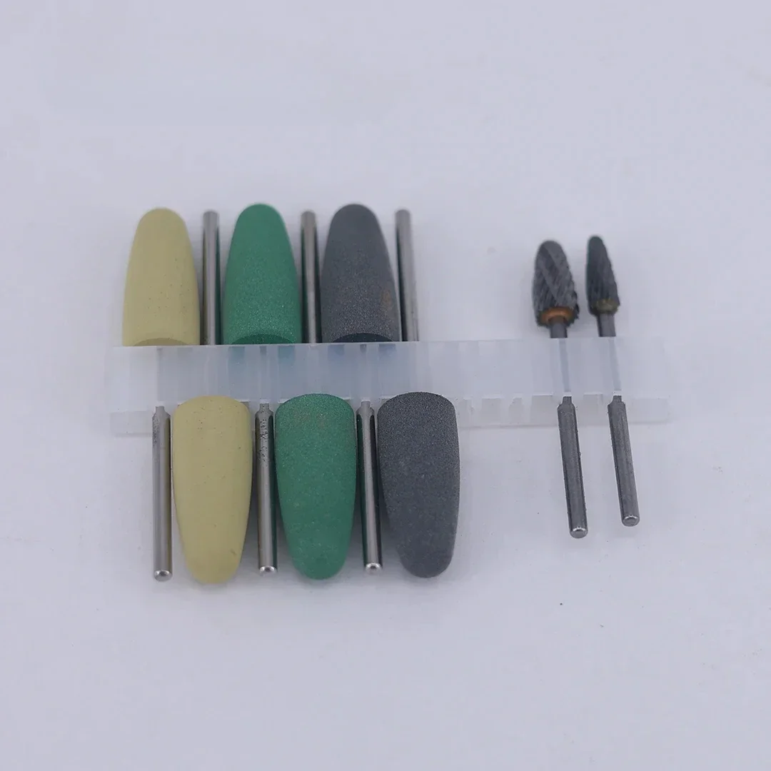 8Pcs/set HP Denta Resins Bases Acrylics Polishing Burs Kit Drill Polisher Rotary Dentista Tool  Lab Instrument Materials