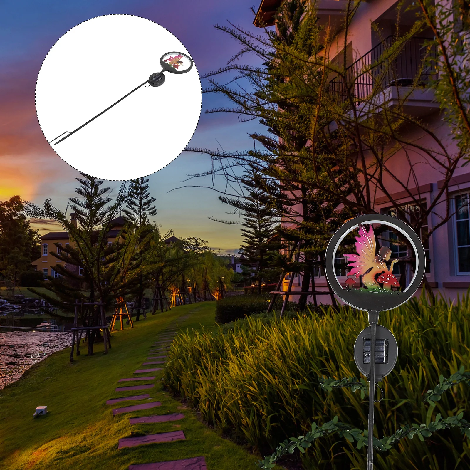 

Fairy Solar Garden Light Lawn Stake Lamp Outdoor Decorative Lighting Energy Efficient Easy Install Auto On Off