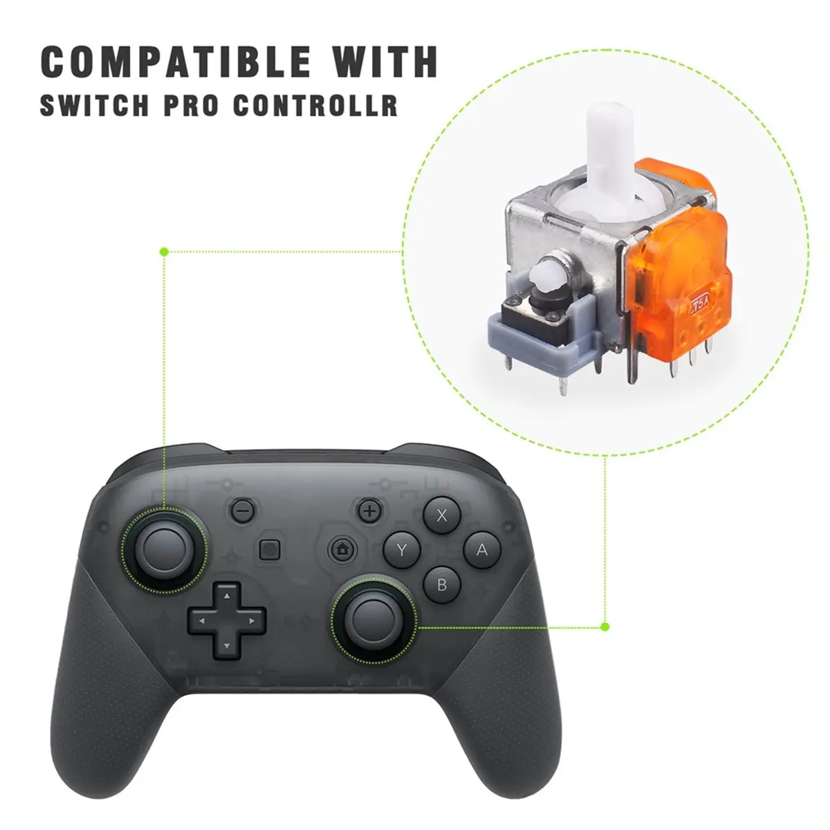 【CYBER MONDAY-10PCS TMR Hall-Effect Joystick for Switch Pro Replacement Anti-Drift Magnetic Resistance Stick Thumbstick Accessor