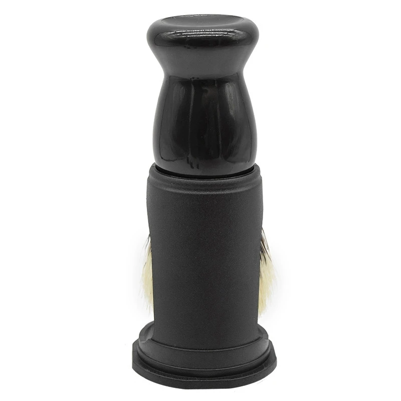 Brosse à Barbe en Bois en Poils de Sanglier Doux pour Homme, Outil de Rasage pour Coiffeur, Kit de Peigne à Moustache, Support de Rasage