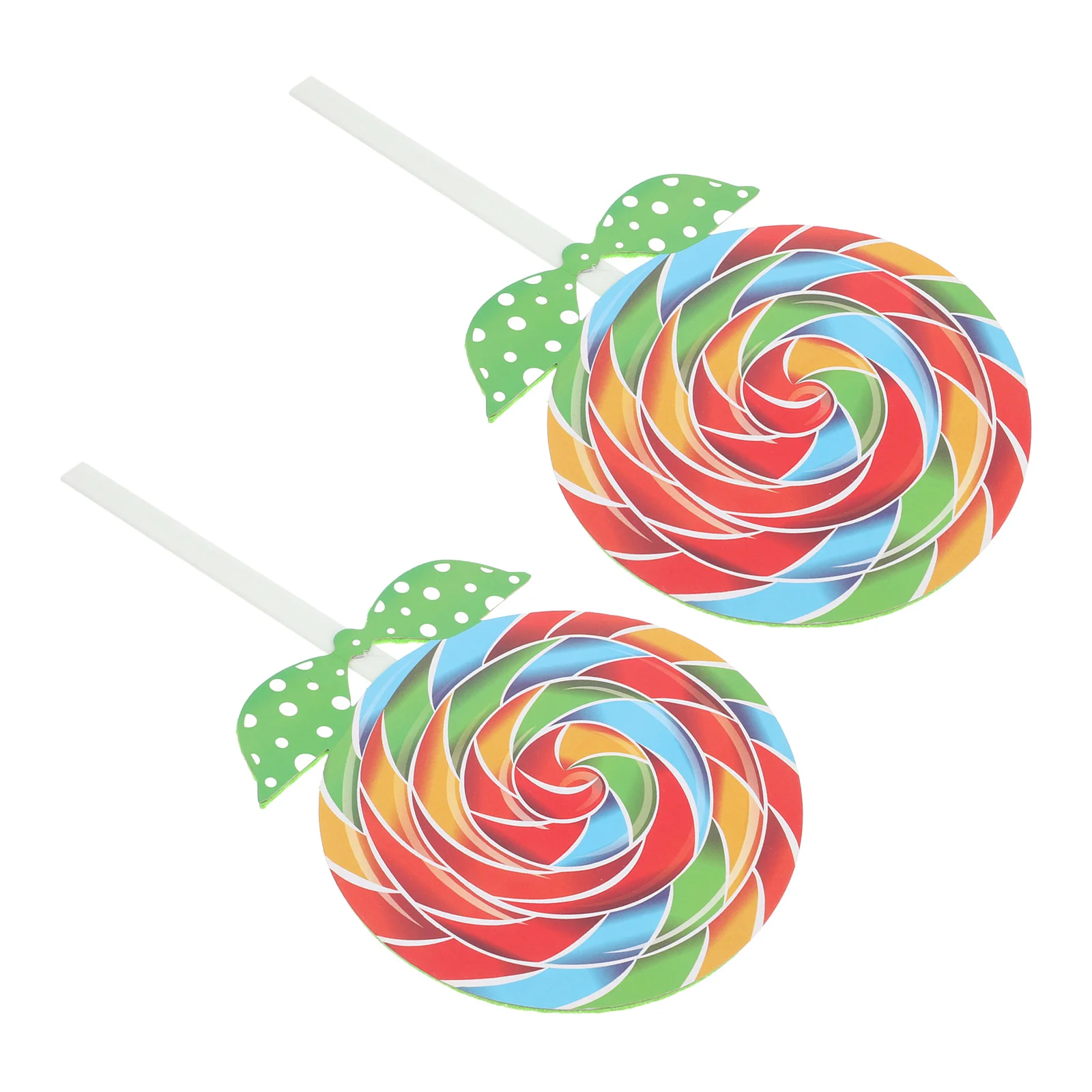 

2 Pcs Candy Floss Sugar Photo Booth Party Favor Performance Props Embellishment Decorative Fake Lollipop Model Child