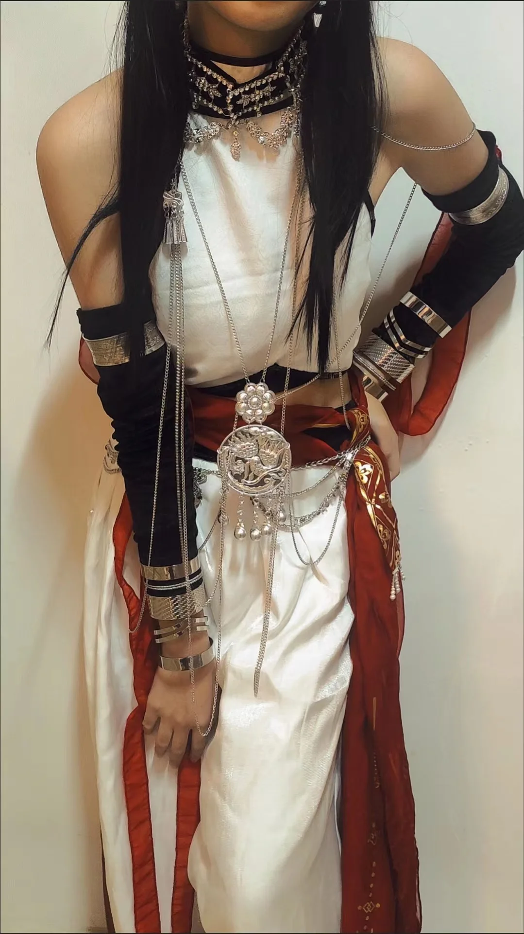 Xie Lian Yue Shen Loulan Cosplay terno completo, fantasia de Hua Cheng, vestido Cos, série de TV chinesa, TGCF, Tian Guan Ci Fu, Hanfu