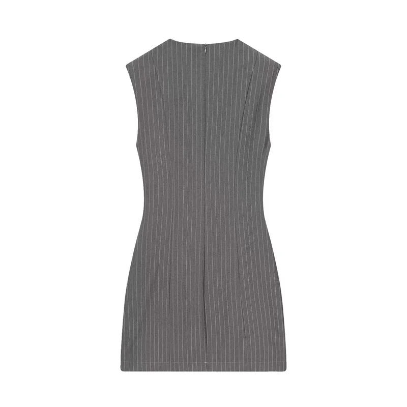Vestido curto feminino sexy com ombro acolchoado, estilo minimalista moderno com ombro acolchoado para mulheres mais jovens