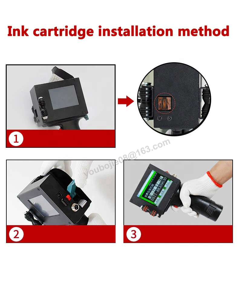 12.7 25.4mm Empty Refillable Ink Cartridge for Fast Dry Quick-dry logo expiry date label portable hand jet handheld TIJ Printer