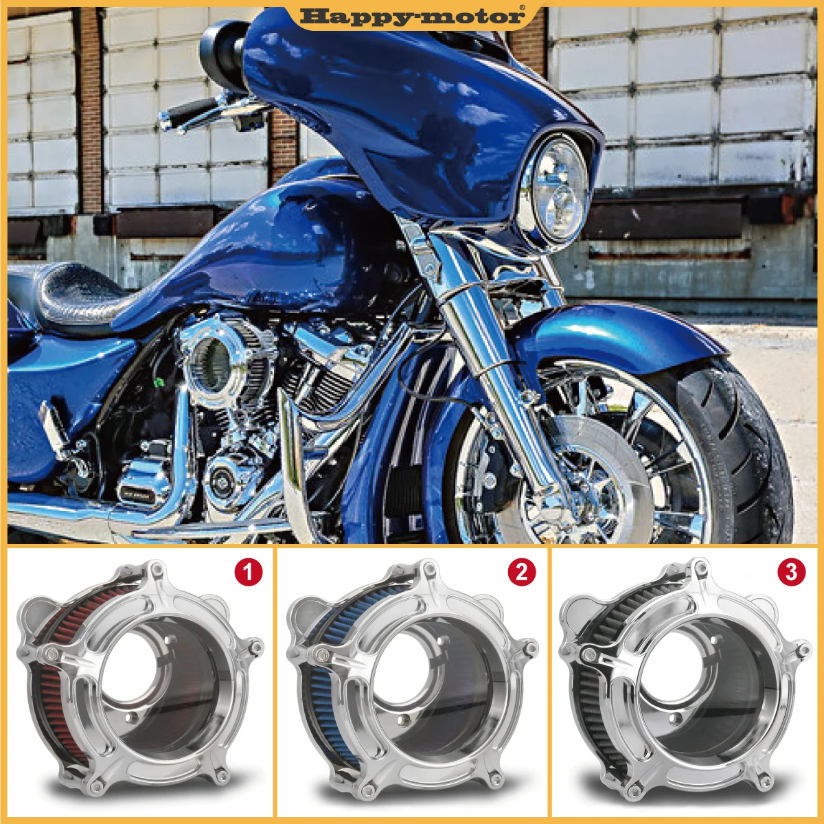 Chromed AIR Cleaner Intake filter Fit for Softail fatboy 2018-2022 Touring FLTRX FLHR FLHX FLHTCU 2017-2022