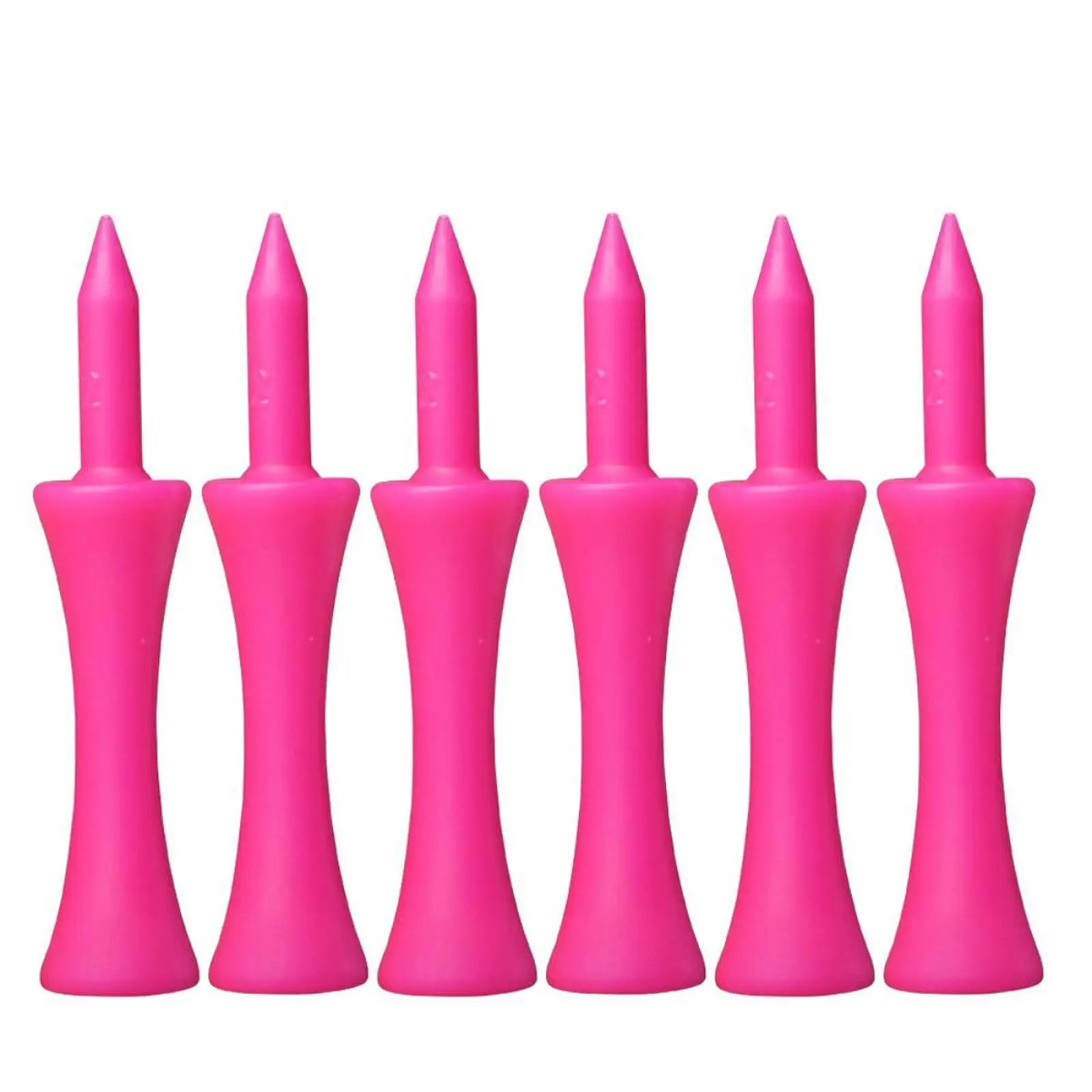

Pink Plastic Golf Tees 59mm Flat Top Reusable Ball Holder for Golfer Training Aid Outdoor Indoor Practice and Park Golf