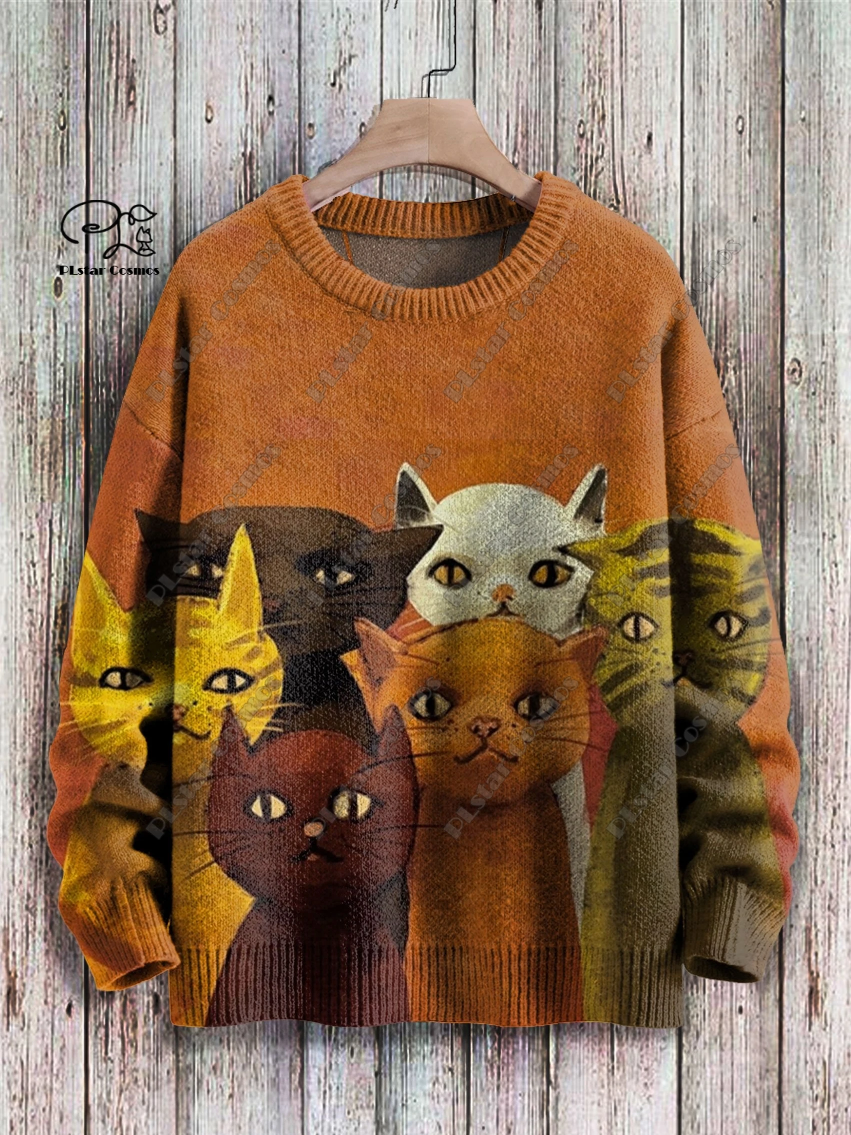 Plstar Cosmos Nieuwe 3d Geprinte Dieren Serie Schattige Kat En Hond Cheetah Patroon Lelijke Trui Winter Straat Casual Unisex