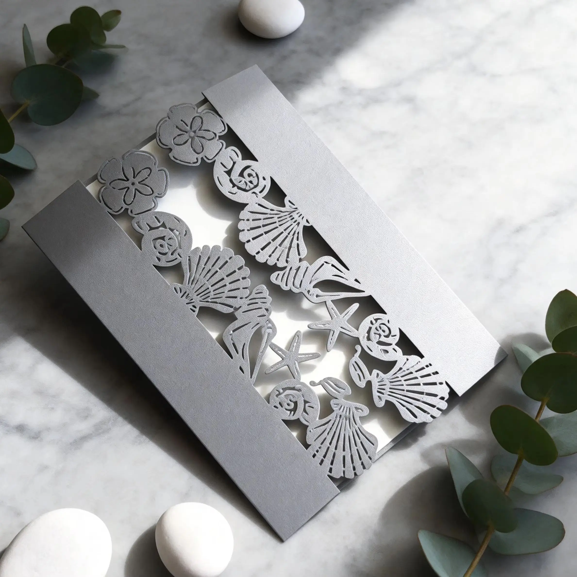Papercraft Supply Invitation - 10pcs Custom Laser Cut Wedding Invitation
