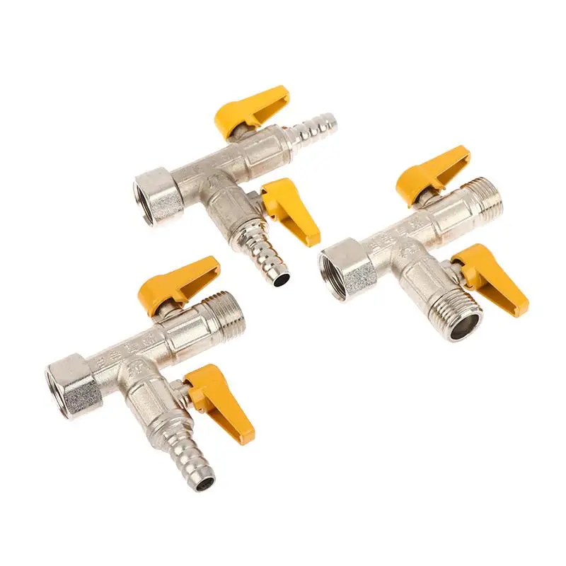 

3 Way Diverter Valve Switch Brass Water Diverter Shower Head Shut-Off Valve Valve Hose Connector Water Hose Adapter