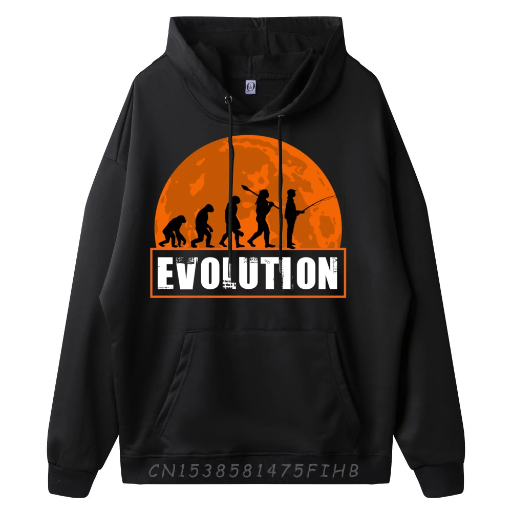 Evolution of Man Human Fishing Evolution Girl Free Shippping Items Lowest Prices New Shirts And Oversize Long Sleeve Character