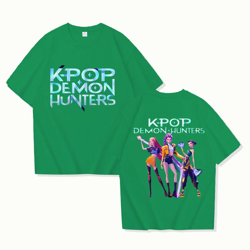 جديد حار أنيمي Kpop شيطان الصيادين ميرا رومي زوي تي شيرت موضة النساء الفتيات الصيف تي شيرت للجنسين عادية كم قصير بلايز