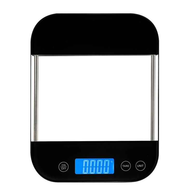 Food Scale Digital Scale Ounces Grams Rechargeable Waterproof Anti-Collision Glass Panel Charging Baking Scales A Durable