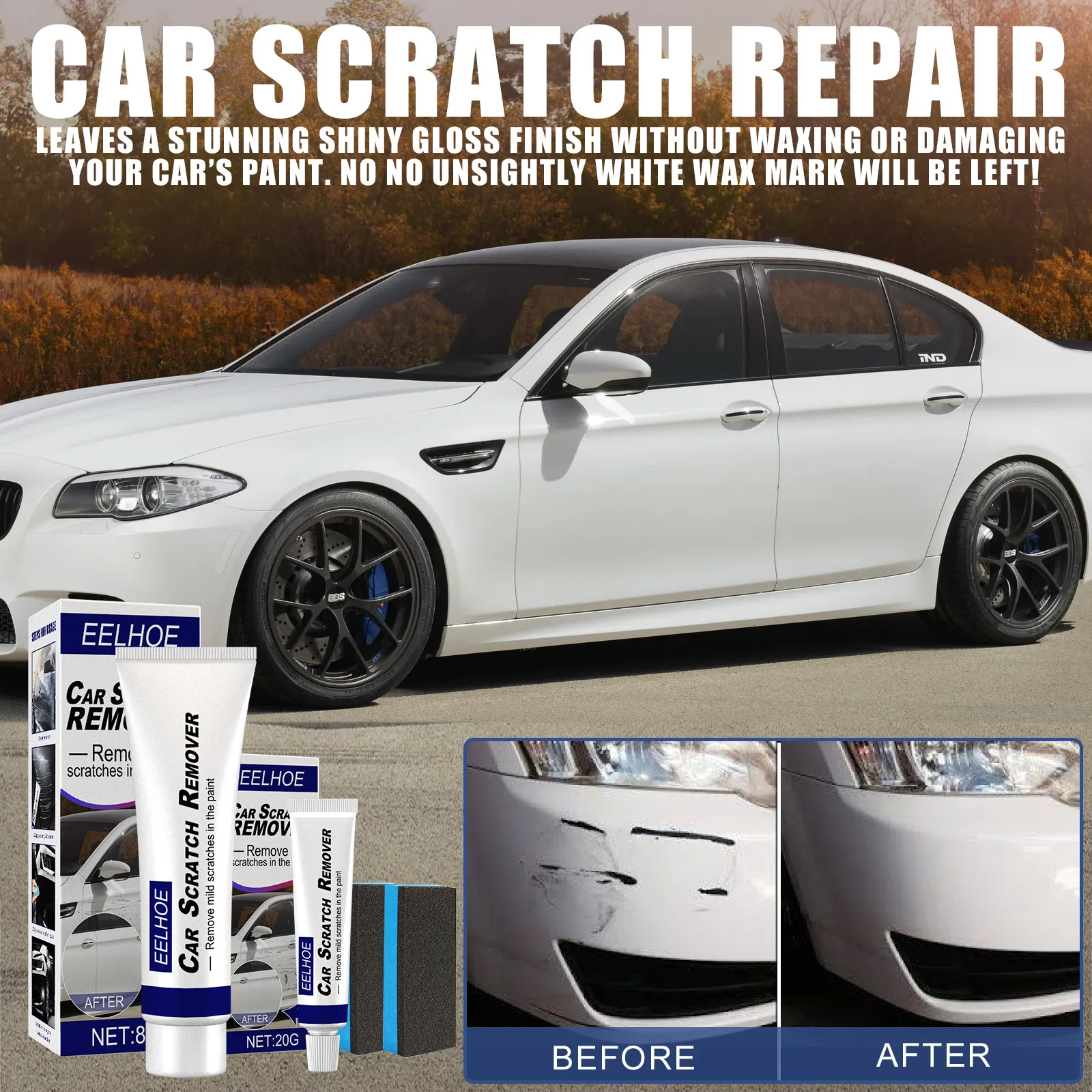 Car Wax Polish para Paint Surface, Scratch Repair Solution, Fácil de usar Restauração, Poderoso Auto Scratch Remover