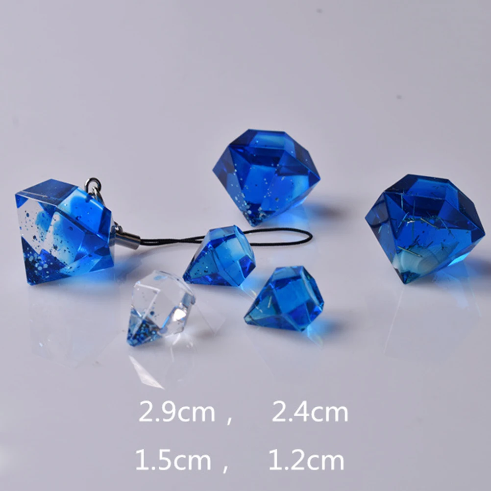 

2 Pcs Silicone Mold Craft Project Tool Diamond DIY Resin Beading Casting Mould Jewelry Making