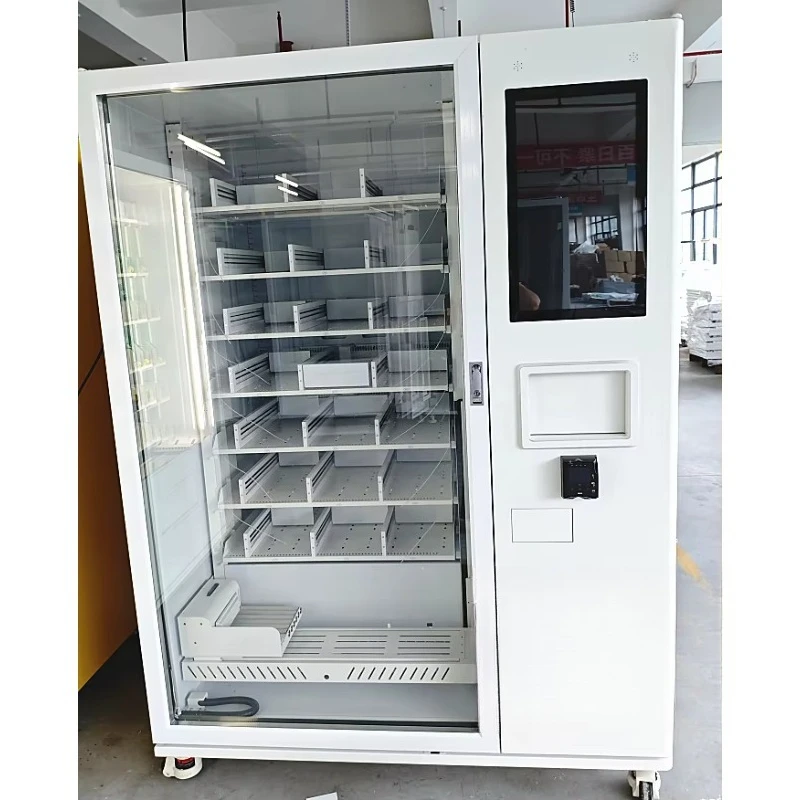 Hot Food Vending Machine Commercial 24 Hours -18°C Refrigeration 22 Inch Touch Screen Custom Breakfast Lunch Dinner Dispenser