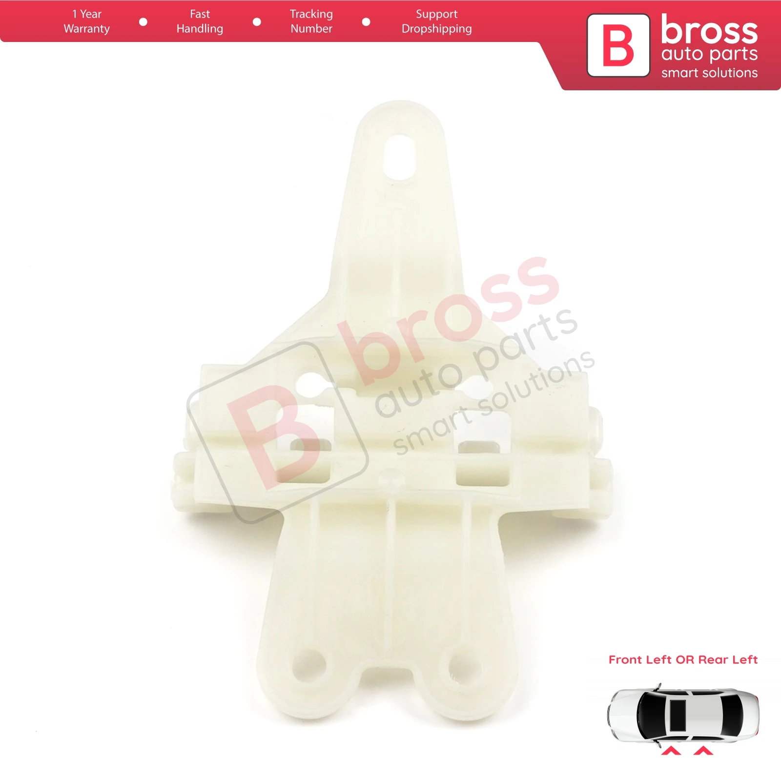 Bross BWR5146 Electrical Power Window Regulator Repair Clips Front or Rear Left Door for Nissan Terrano MK2 Ford Maverick W638