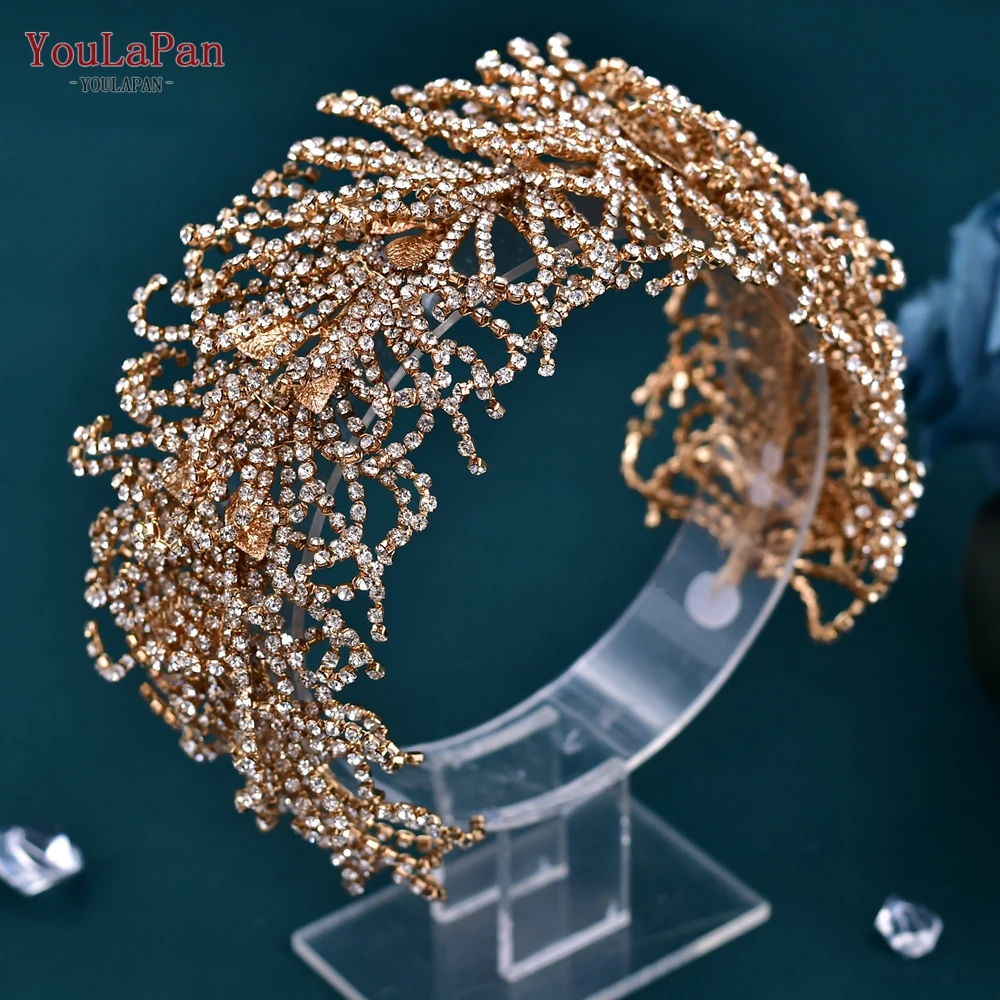 YouLaPan Gorgeous Rhinestone Bridal Tiara Woman Headbands Wedding Hair Accessories Jewelry Handmade Bride Party Headpiece HP386