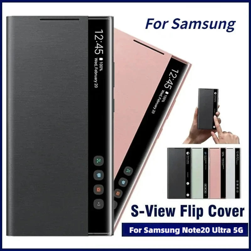 

Mirror Smart View Case for Galaxy Note 20Ultra Flip-Free Answering Cover For Samsung Note20 Ultra 5G Mirror Flip Cover