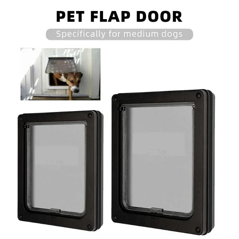 Pet Dog Door Safe Ferromagnetic Wall Entry Locking Automatically Close  Dog Cat  Pet Supplies Flap Door Pet Door