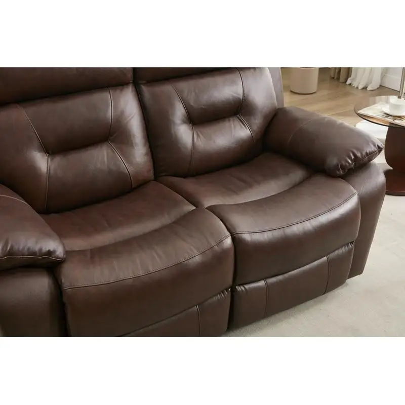 本革製アームレス非電動リクライニングソファ - リビングルーム用のモダンなデザイン、快適な座り心地、耐久性のある素材