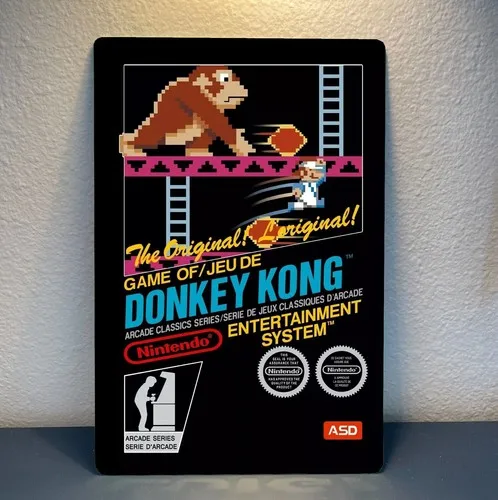 Y1, Placa de Metal Decorativa Donkey Nes Retro Video Game 20*30cm